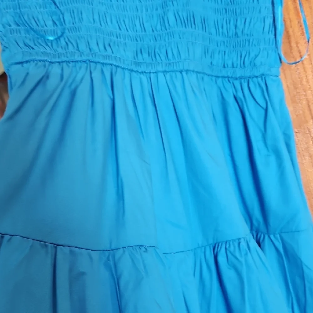 Abercrombie & Fitch Blue Smocked Maxi Sundress